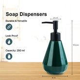 Homestic Liquid Soap Dispenser | Handwash Soap Dispenser | Soap Dispenser for Wash Basin | Shampoo Dispenser Bottle | Bathroom Dispenser Bottle | 3 Piece | ZX060BK | 250 ml | Black